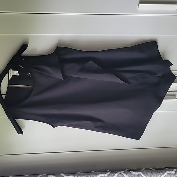 NWT WHBM black asymmetrical top size S - Picture 1 of 6